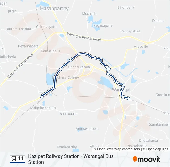 11 Bus Line Map