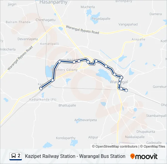 2 Bus Line Map