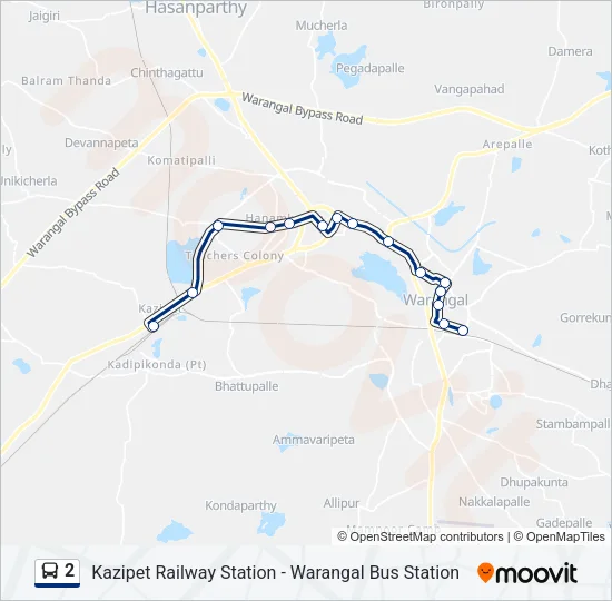 2 Bus Line Map