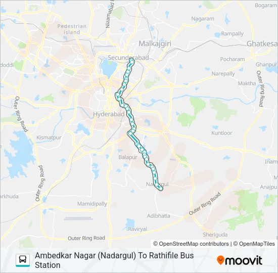 203N/102B Bus Line Map