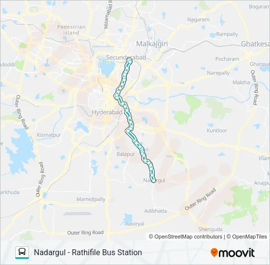 203N/102B Bus Line Map