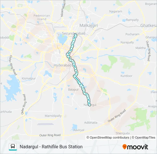 203N/102B Bus Line Map