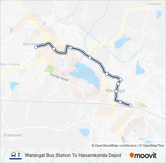 2 Bus Line Map