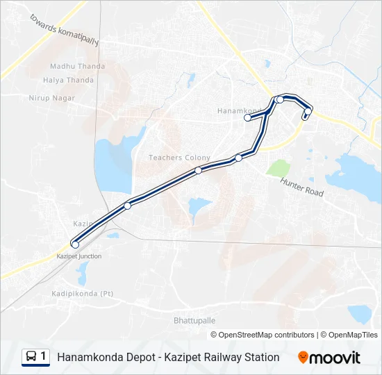 1 Bus Line Map