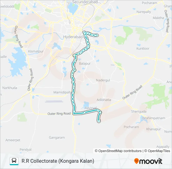 102/253C Bus Line Map