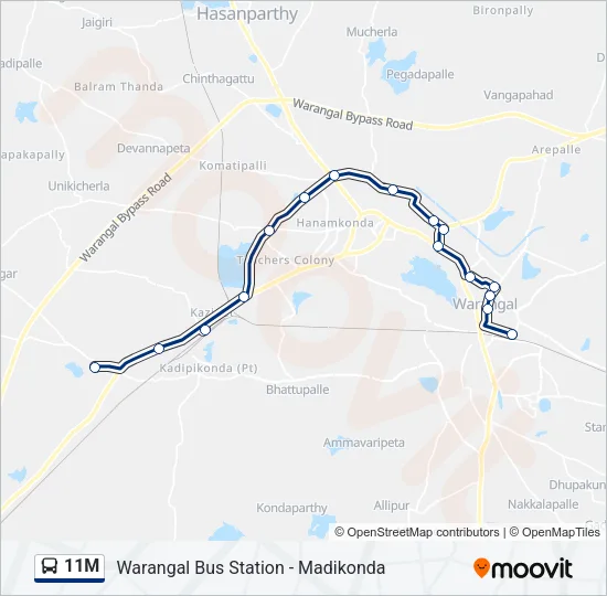 11M Bus Line Map