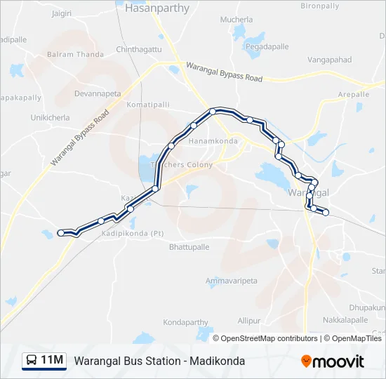 11M Bus Line Map