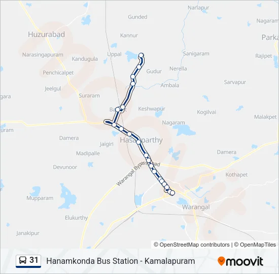 31 Bus Line Map