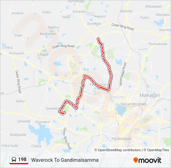 198 Bus Line Map