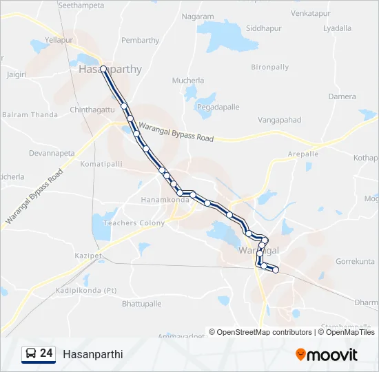 24 Bus Line Map