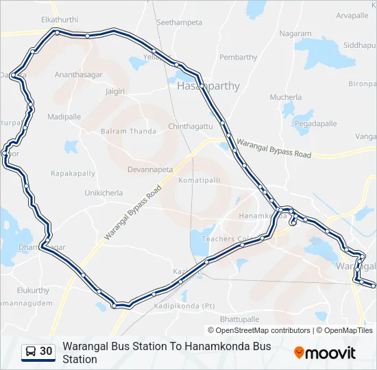 30 Bus Line Map