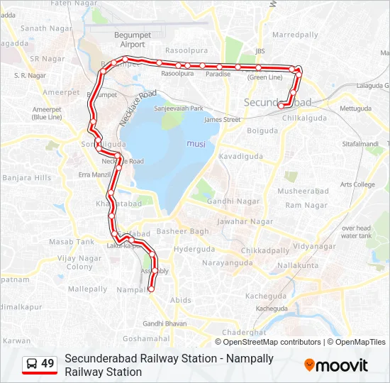 49 Bus Line Map