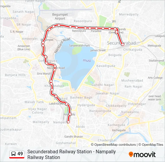49 Bus Line Map