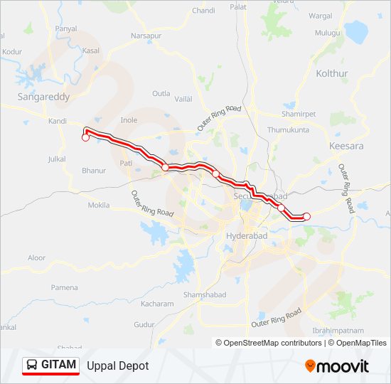 GITAM Bus Line Map
