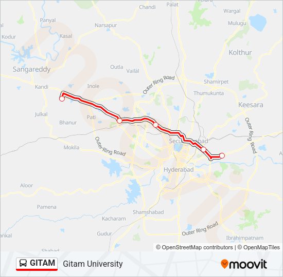GITAM Bus Line Map