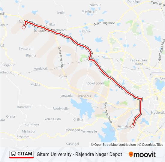 GITAM Bus Line Map