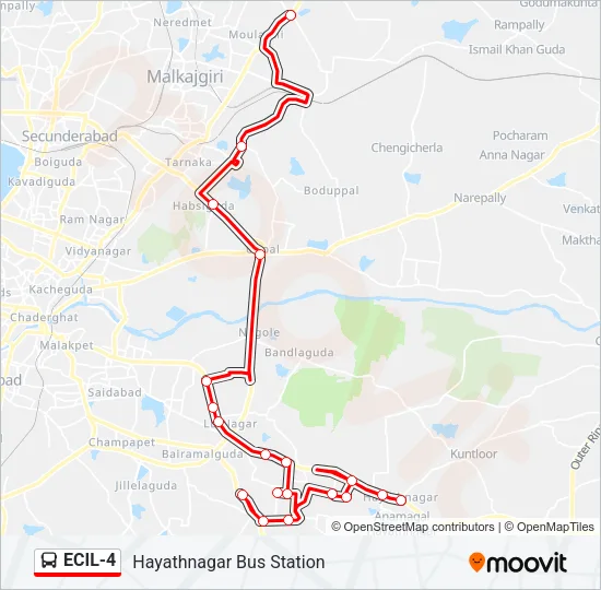 ECIL-4 Bus Line Map