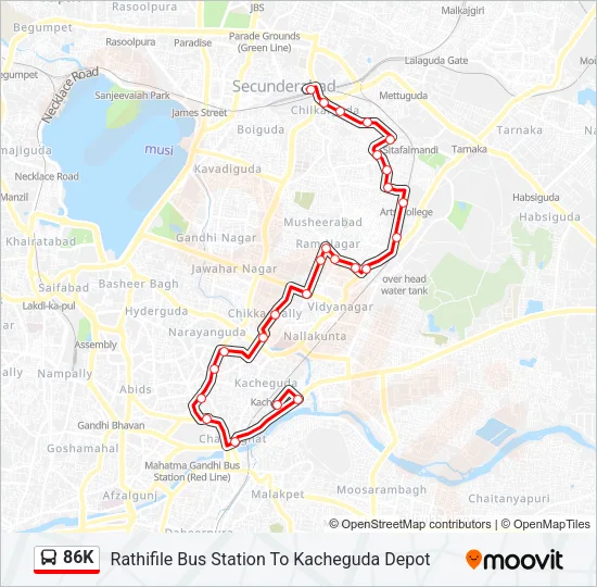 86K Bus Line Map