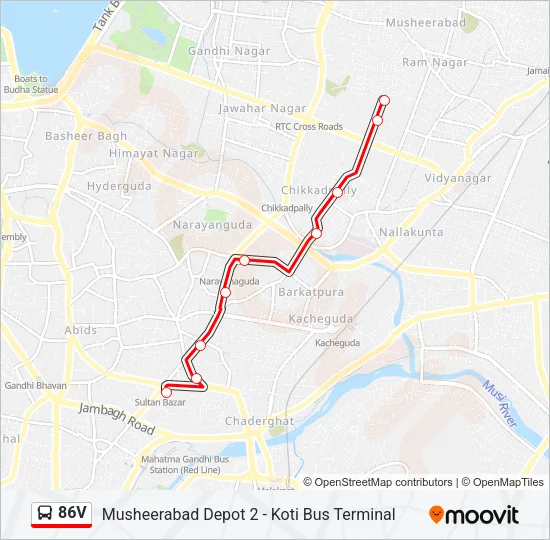 86V Bus Line Map