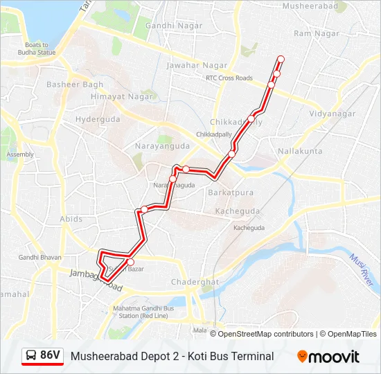 86V Bus Line Map