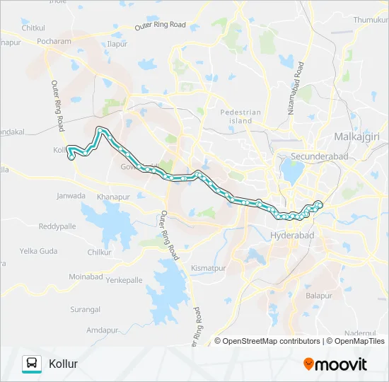 116N/220K Bus Line Map