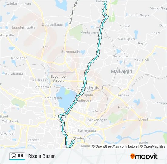 8R Bus Line Map