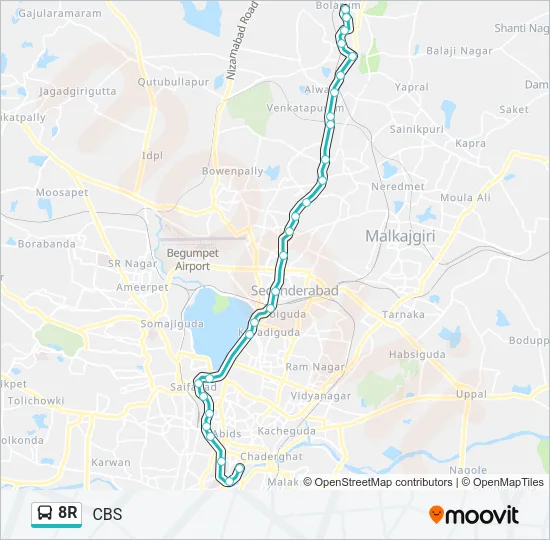 8R Bus Line Map