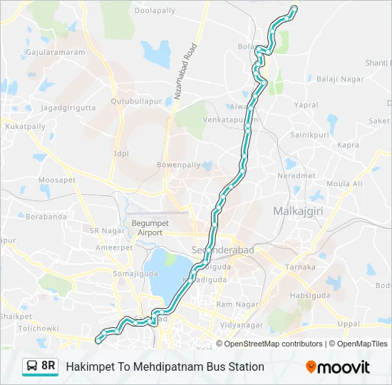 8R Bus Line Map