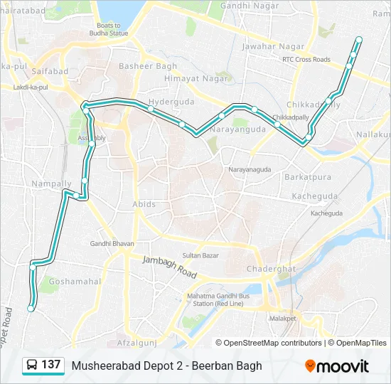 137 Bus Line Map