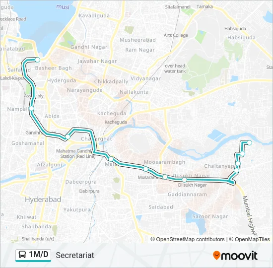 1M/D Bus Line Map