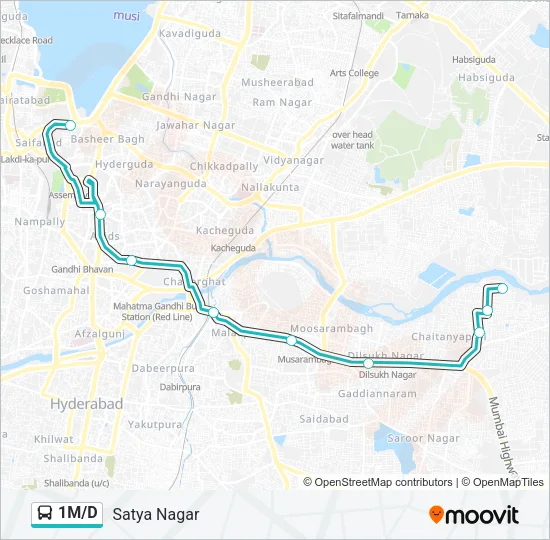 1M/D Bus Line Map