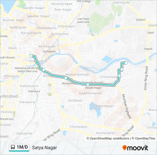 1M/D Bus Line Map