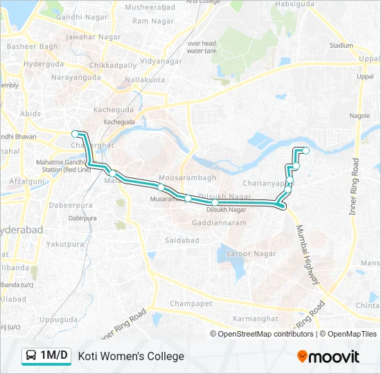 1M/D Bus Line Map