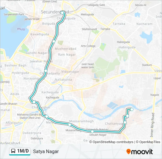 1M/D Bus Line Map