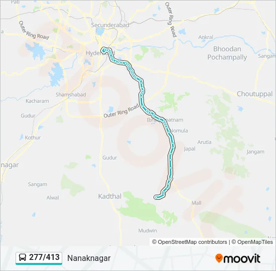277/413 Bus Line Map