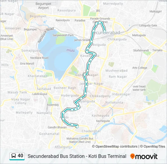 40 Bus Line Map
