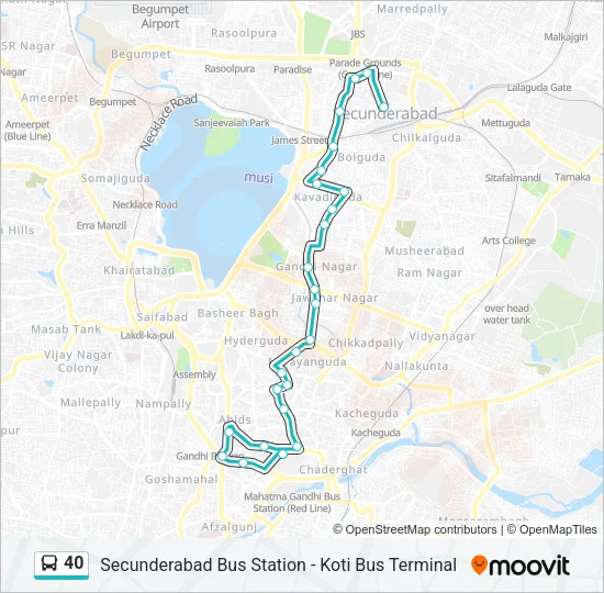 40 Bus Line Map