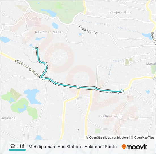 116 Bus Line Map