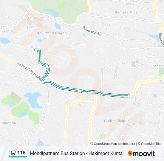 116 Bus Line Map