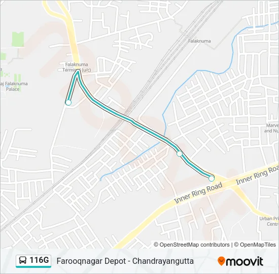 116G Bus Line Map