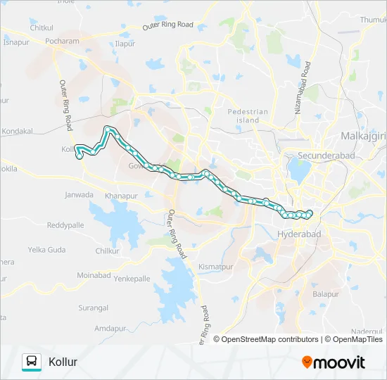 116/220K Bus Line Map