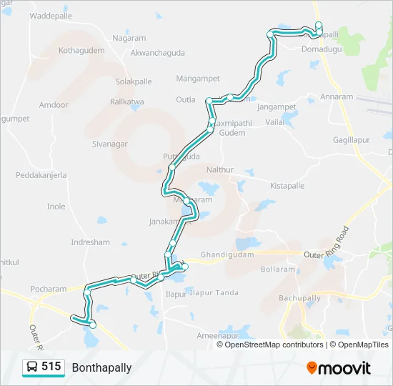 515 Bus Line Map