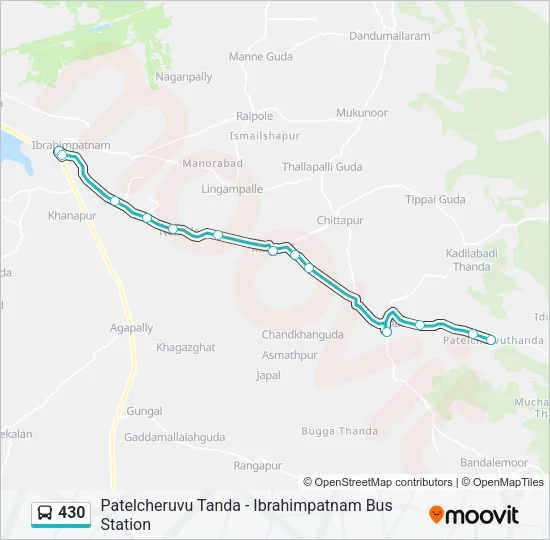 430 Bus Line Map