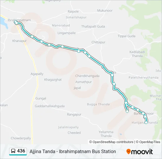 436 Bus Line Map
