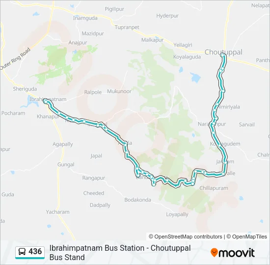 436 Bus Line Map