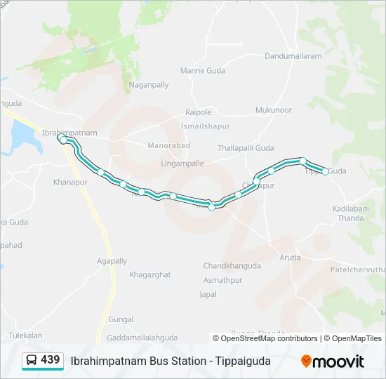 439 Bus Line Map