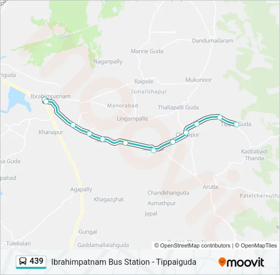 439 Bus Line Map