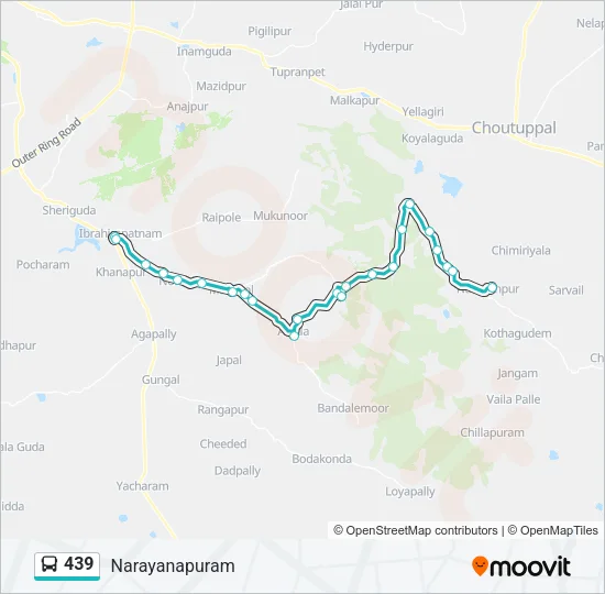 439 Bus Line Map