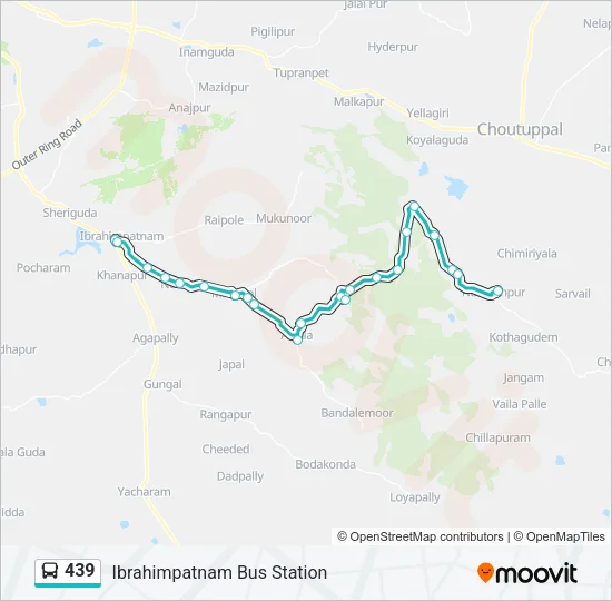 439 Bus Line Map