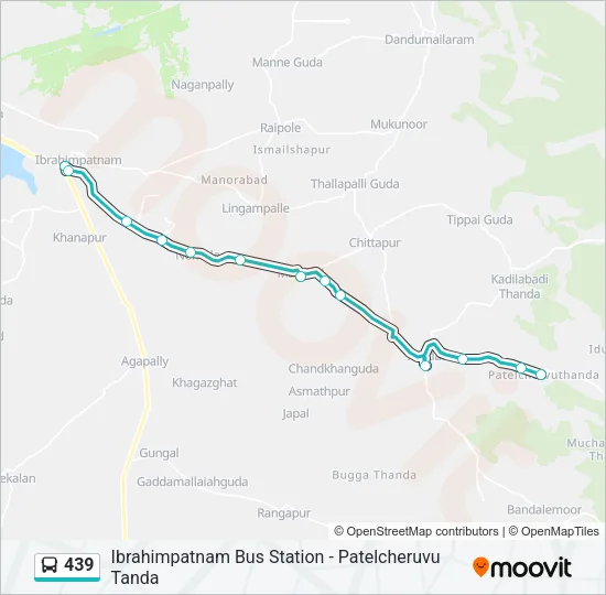 439 Bus Line Map